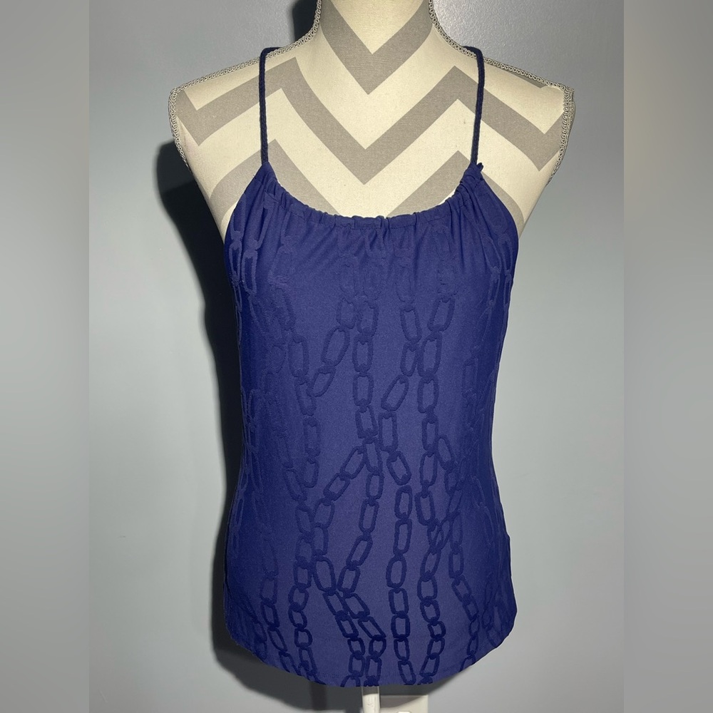 J. McLaughlin Blue Fitted Sleeveless Camisole